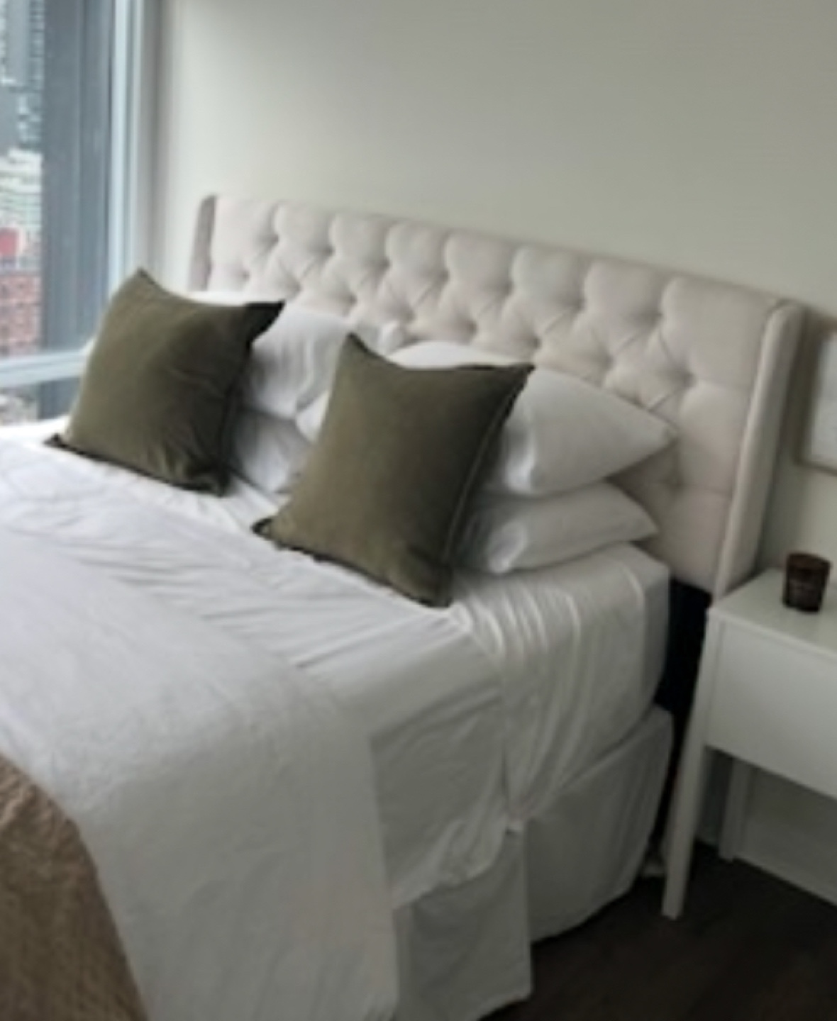 Queen Upholstered Headboard - Beige - photo 2