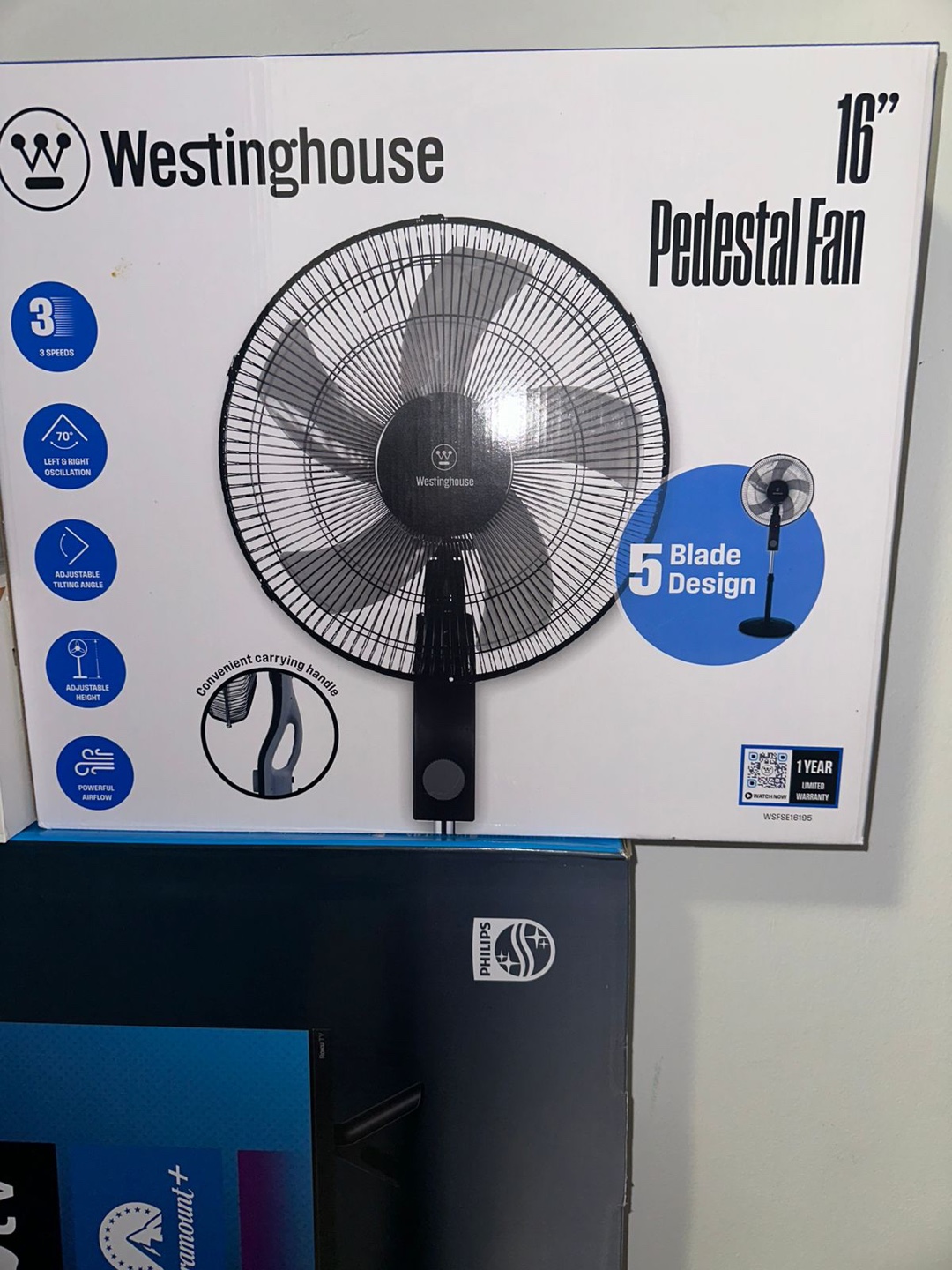Westinghouse 16" 5-Blade Pedestal Fan