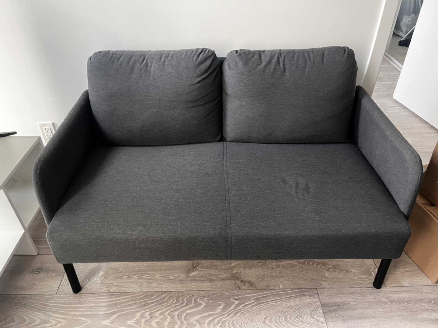 Grey Two-Seater Sofa