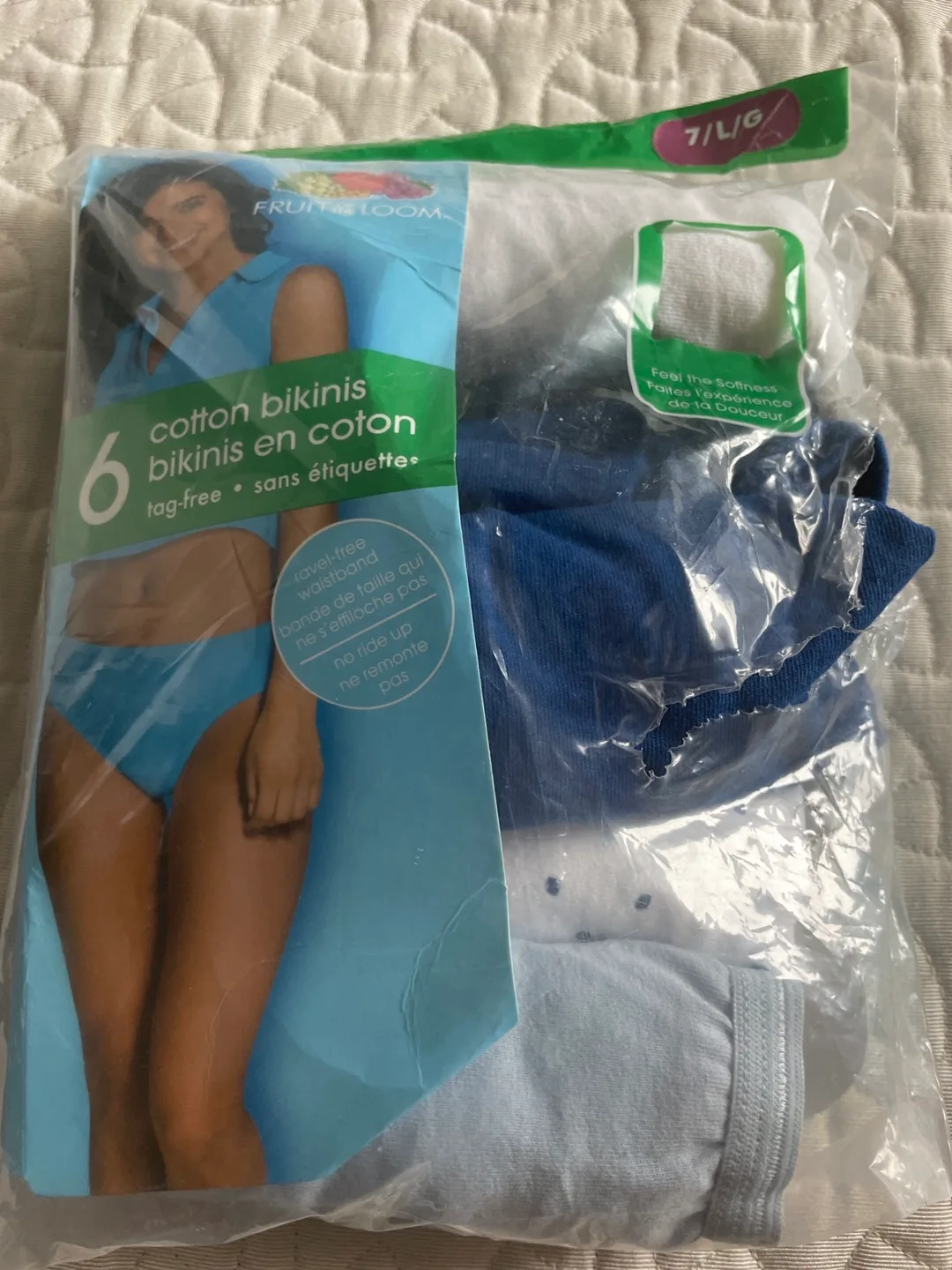 Women's Cotton Bikini Underwear - 6 Pack - Size Large image indicator(3)