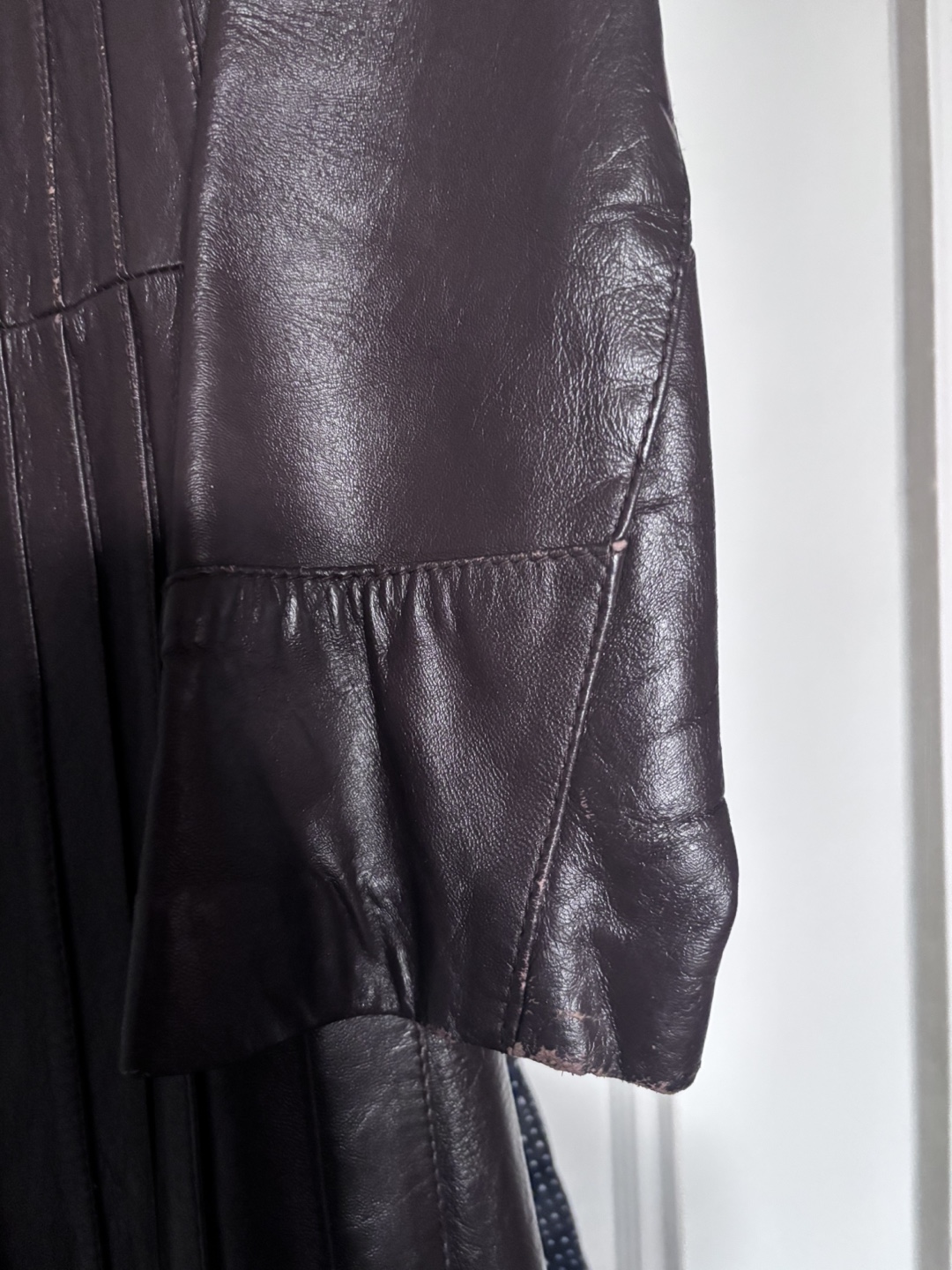 Vintage Imperial Leather Coat Size 8 w scarf #freecycle - photo 4