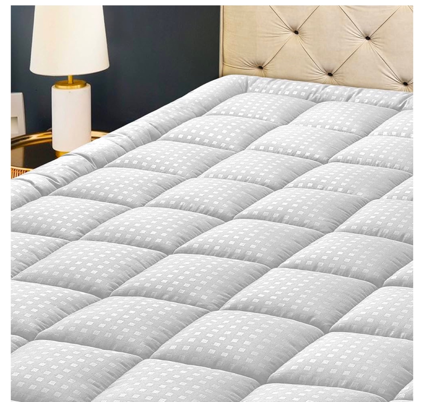 Queen Size Bed Frame with Built-in Shelf and Outlets - photo 2