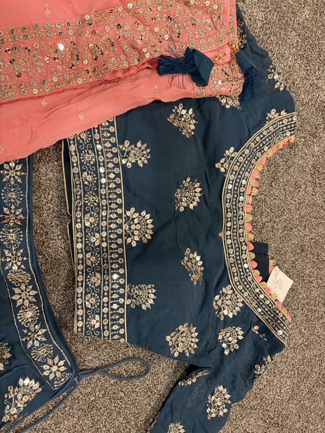 Gorgeous Teal and Peach Three-Piece Suit - photo 2