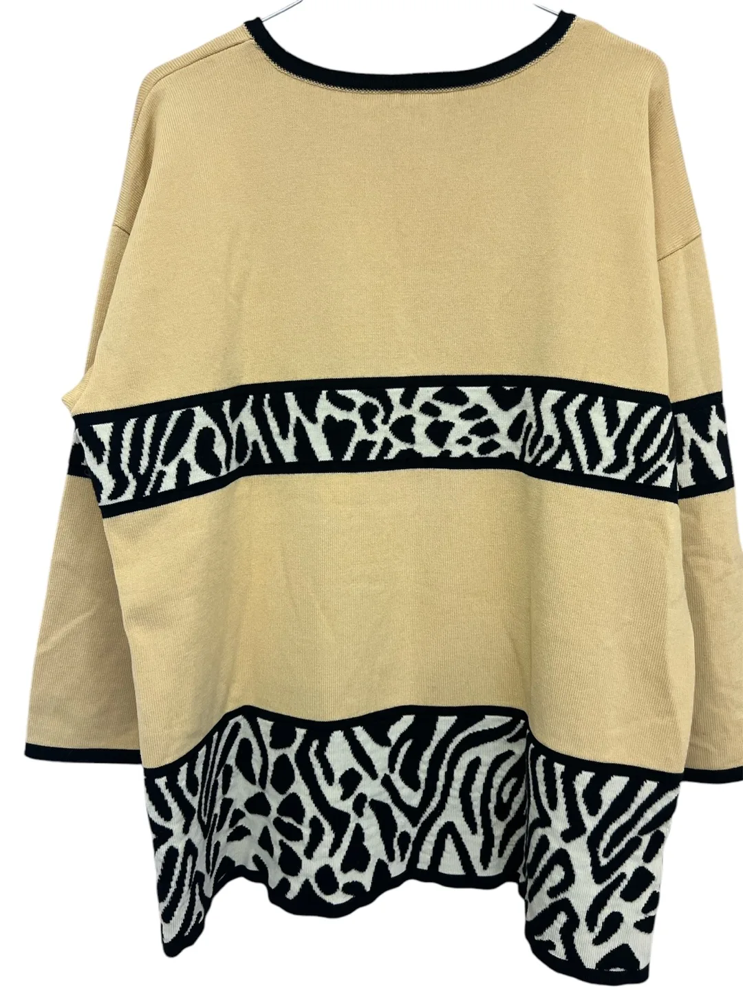 Escada Vintage Yellow and Black Animal Print Knit Sweater image indicator(5)