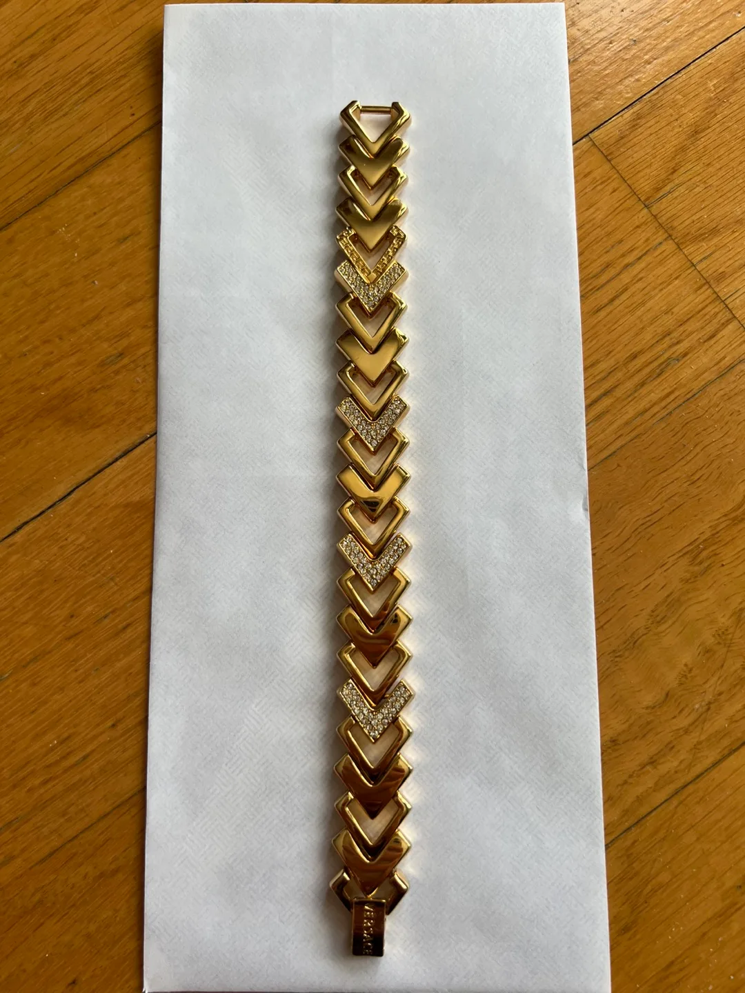 Versace Gold tone V Bracelet image indicator(3)