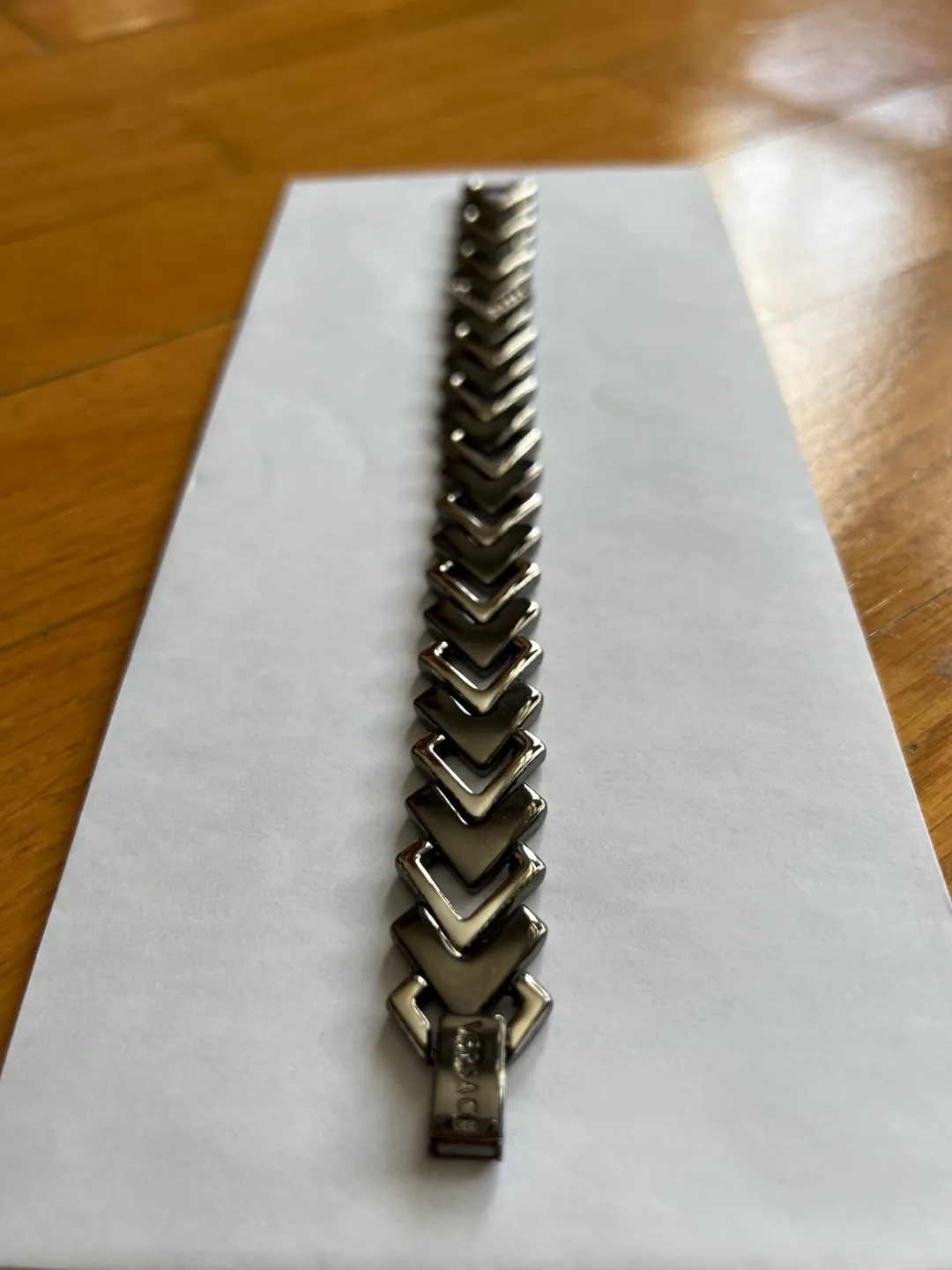 Versace Steel tone V Bracelet image indicator(2)