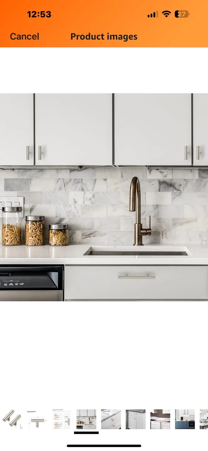 BRAND NEW 10 PACK Brushed Nickel Cabinet Pulls. $ 10 FOR ALL!!! image indicator(2)