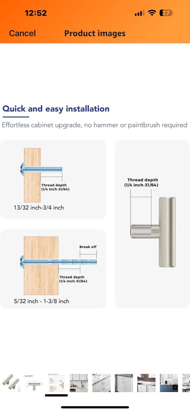 BRAND NEW 10 PACK Brushed Nickel Cabinet Pulls. $ 10 FOR ALL!!! image indicator(7)
