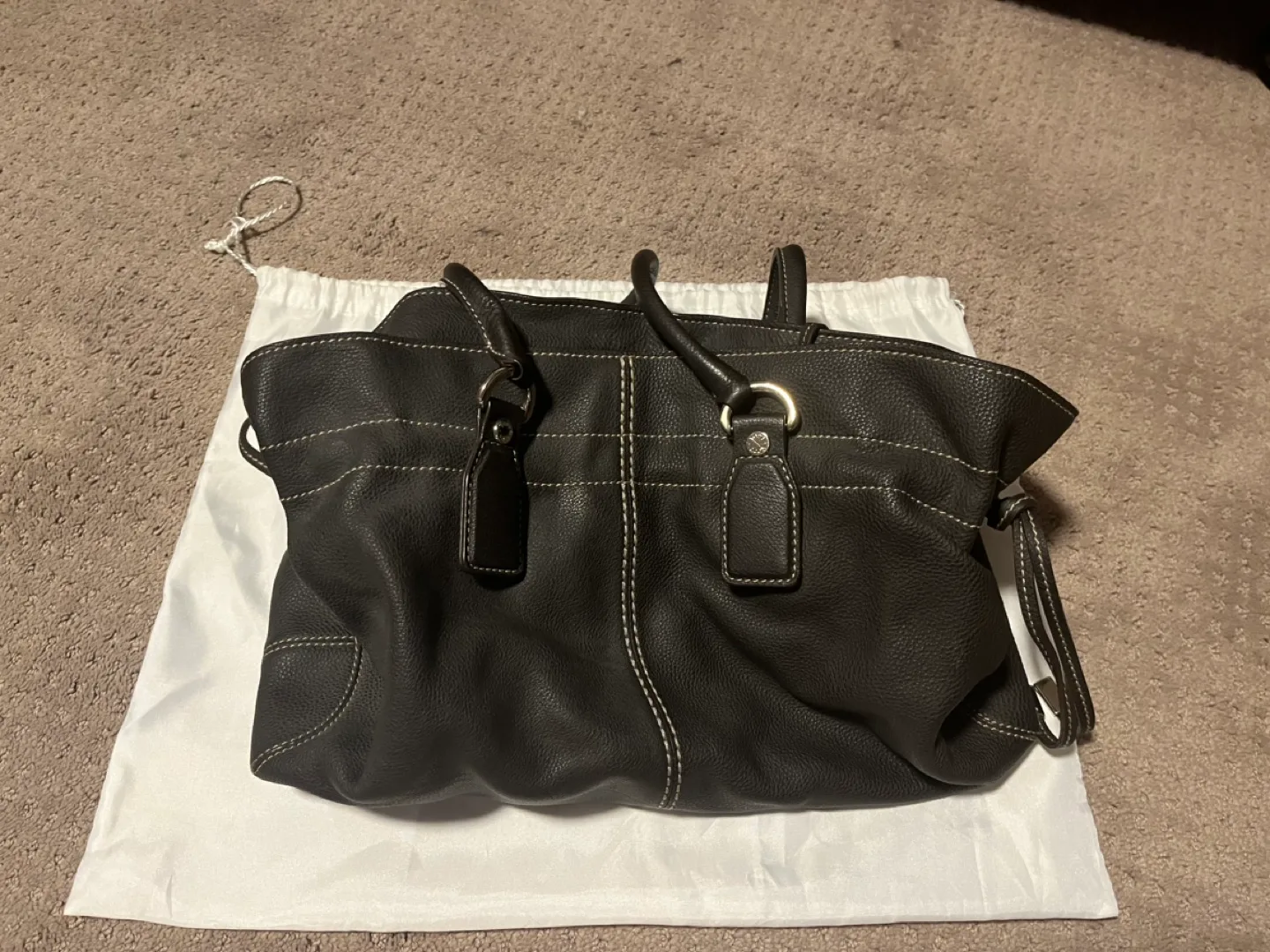 TOD'S Brown Leather Tote Bag image indicator(2)
