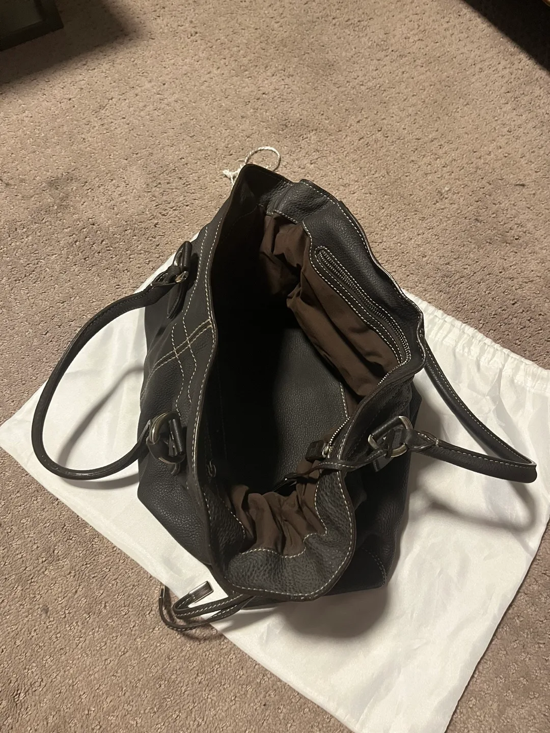 TOD'S Brown Leather Tote Bag image indicator(4)