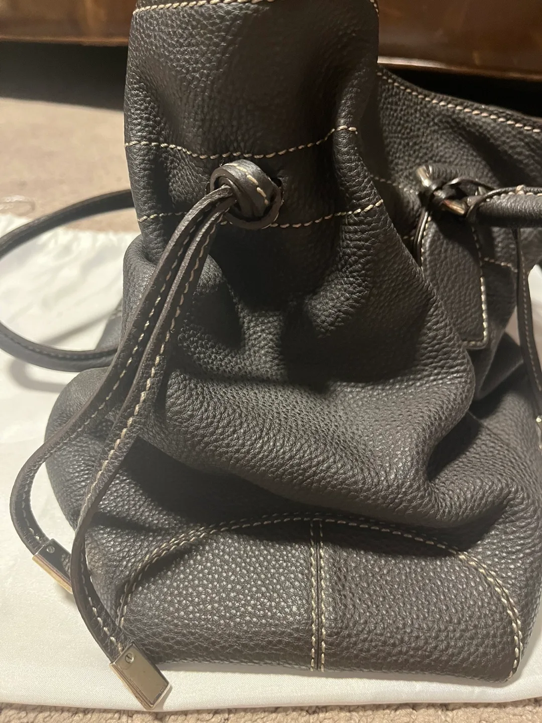 TOD'S Brown Leather Tote Bag image indicator(5)