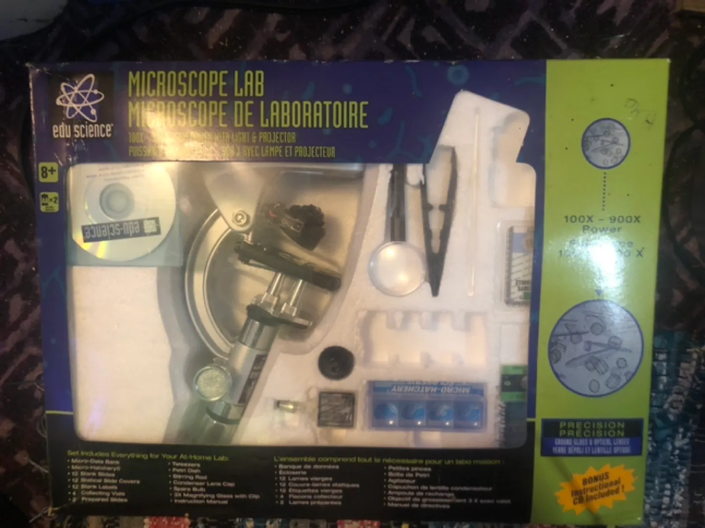 Edu Science Microscope Lab Kit - 100x-900x Zoom Power image indicator(2)