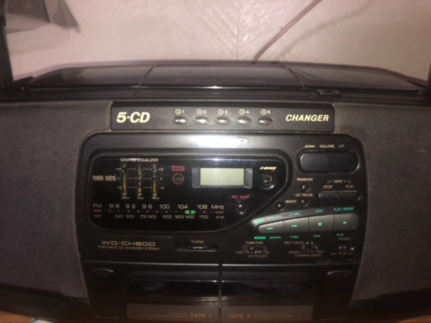 Vintage Sharp WG-CH800 5-Disc CD Changer and Tape Deck image indicator(3)