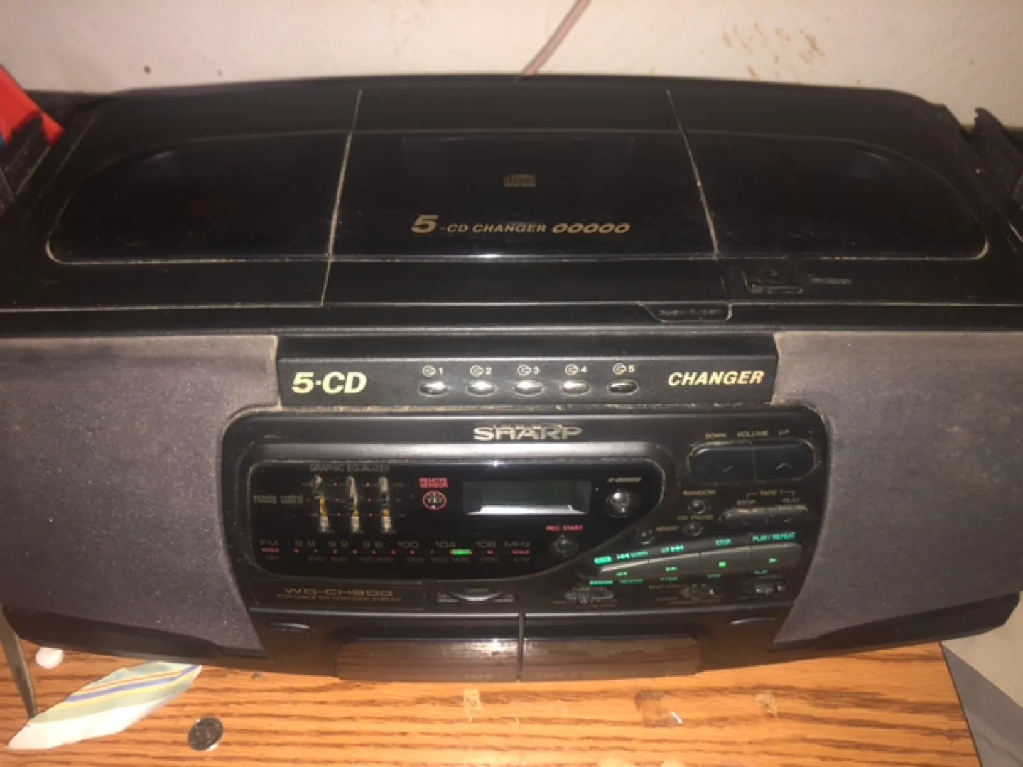 Vintage Sharp WG-CH800 5-Disc CD Changer and Tape Deck image indicator(4)
