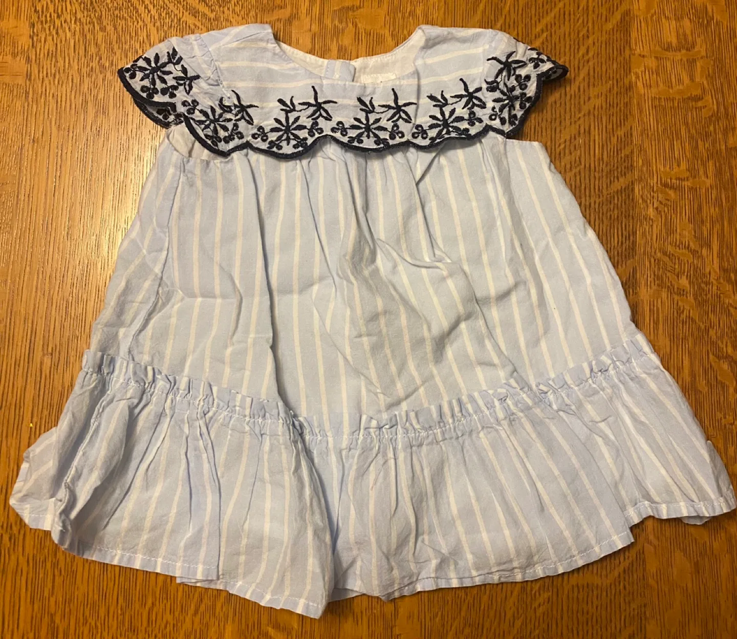 Baby Gap Blue Striped Dress 3-6 Months thumbnail