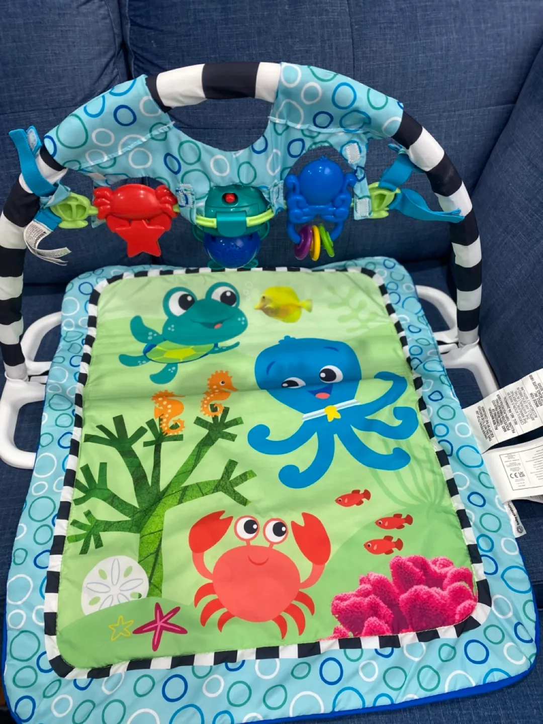 Infant Ocean-Themed Playmat with Activity Arch image indicator(2)