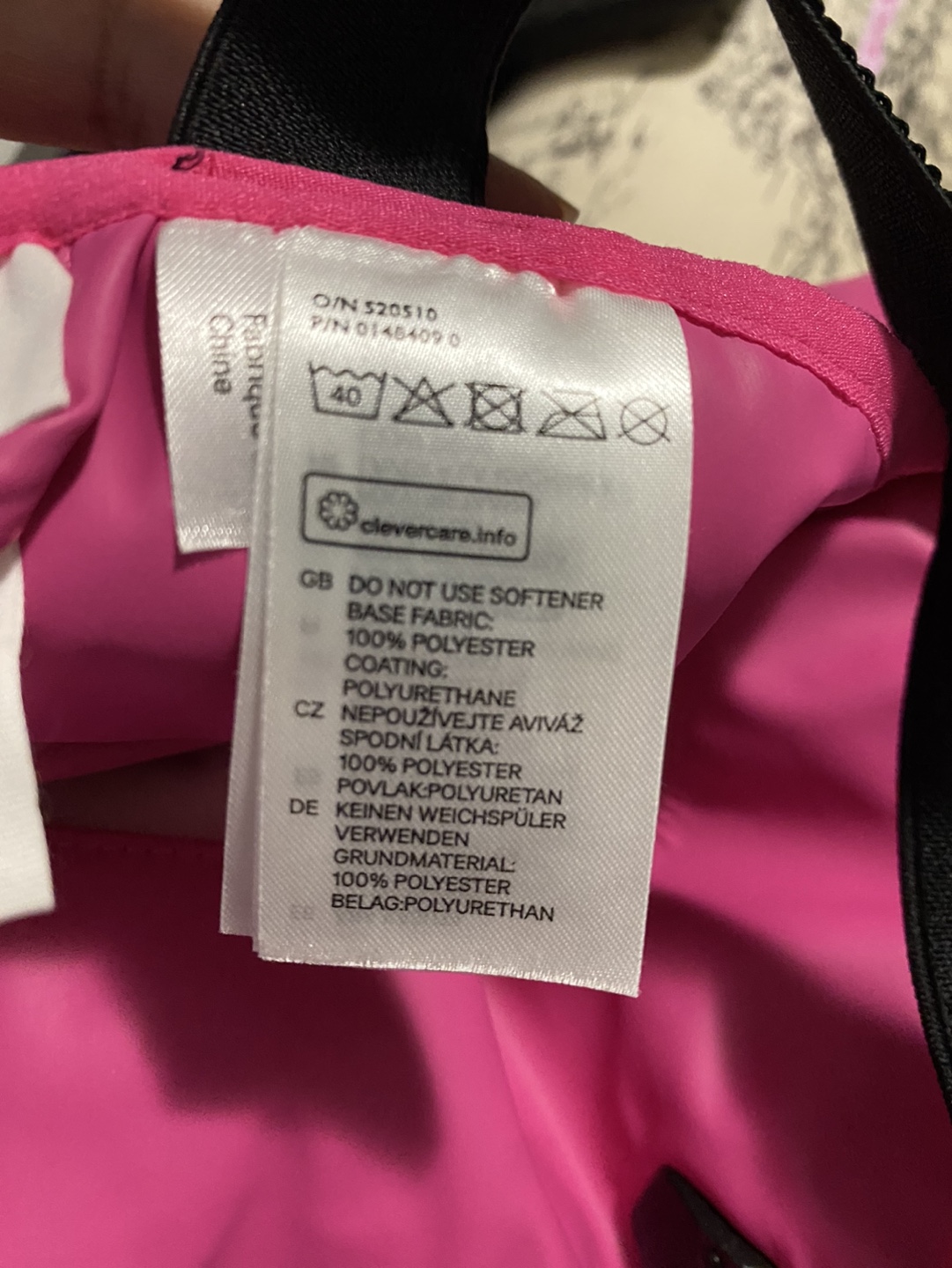 Pink Children's Rain Pants with Straps | 1.5-2 years old - photo 5