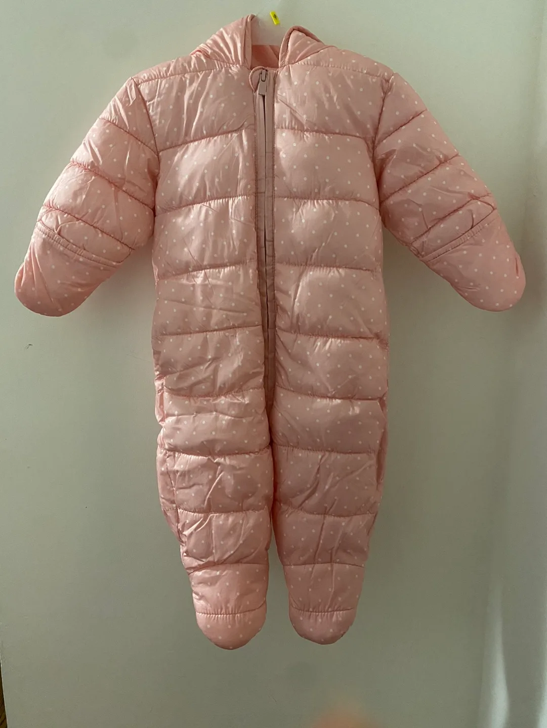 Old Navy Baby Girls' Pink Polka Dot Snowsuit 6-12 Months thumbnail