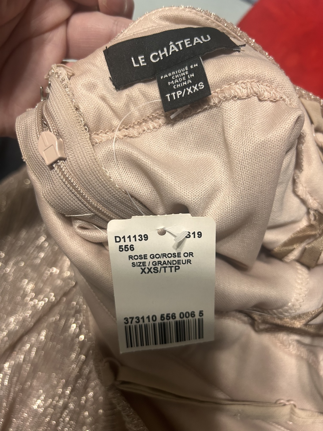 Le Château Rose Gold Sequin Maxi Dress XXS - photo 2