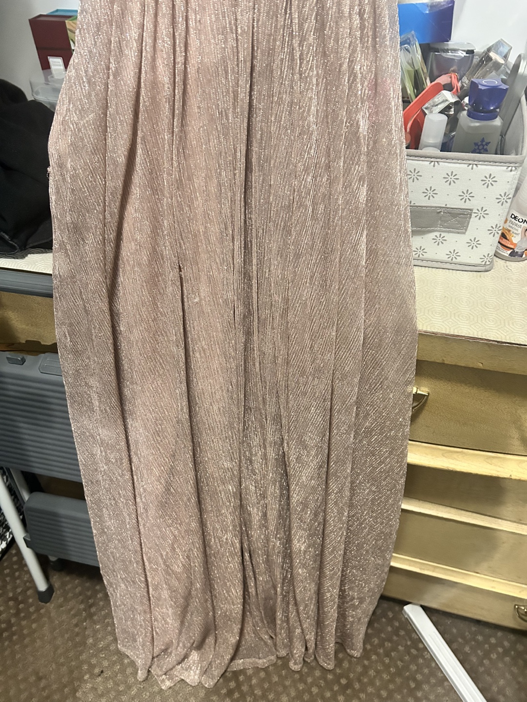 Le Château Rose Gold Sequin Maxi Dress XXS - photo 3