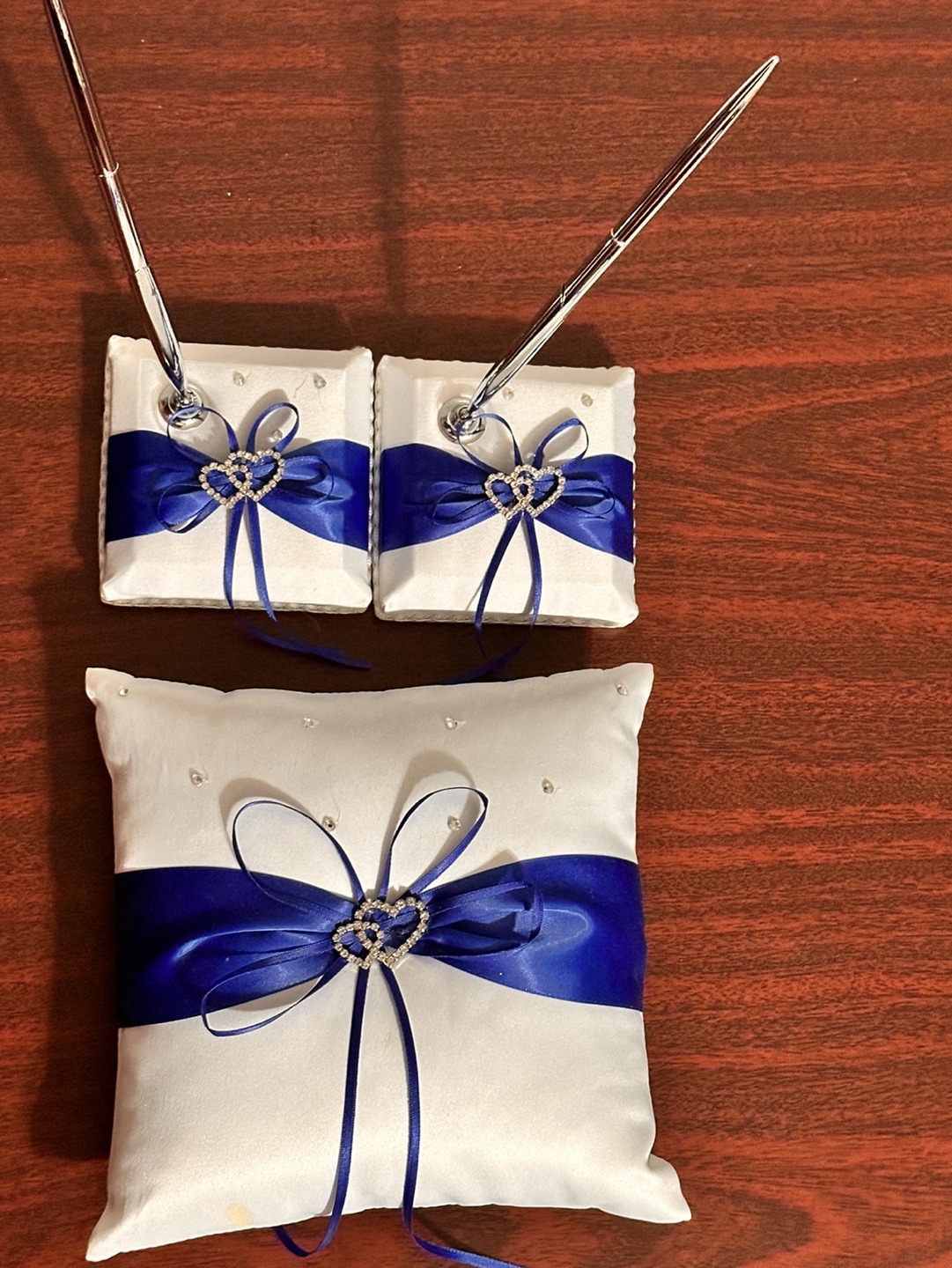Wedding Ring Pillow and Pen Set - photo 2
