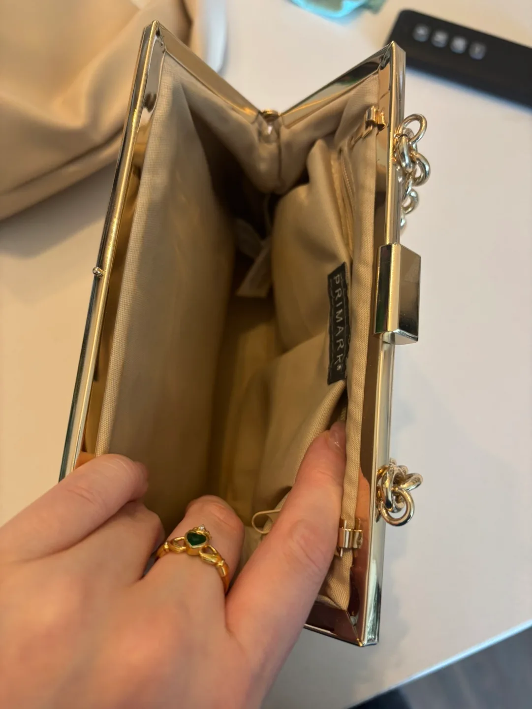 Beige Primark Clutch Bag image indicator(2)