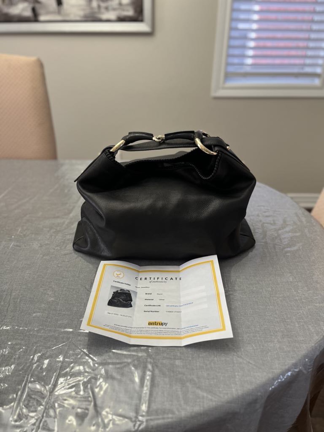Authentic Gucci Leather Shoulder Bag