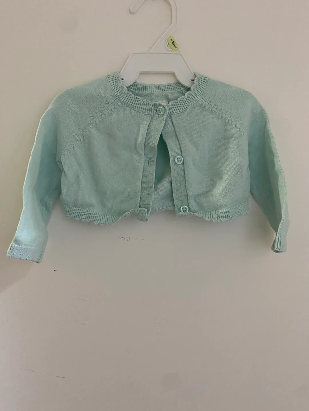 Baby Gap Mint Green Cardigan 3-6 Months thumbnail