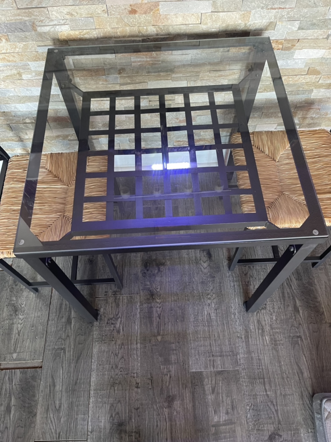Glass-top Dining Table Set with Two Chairs - photo 3