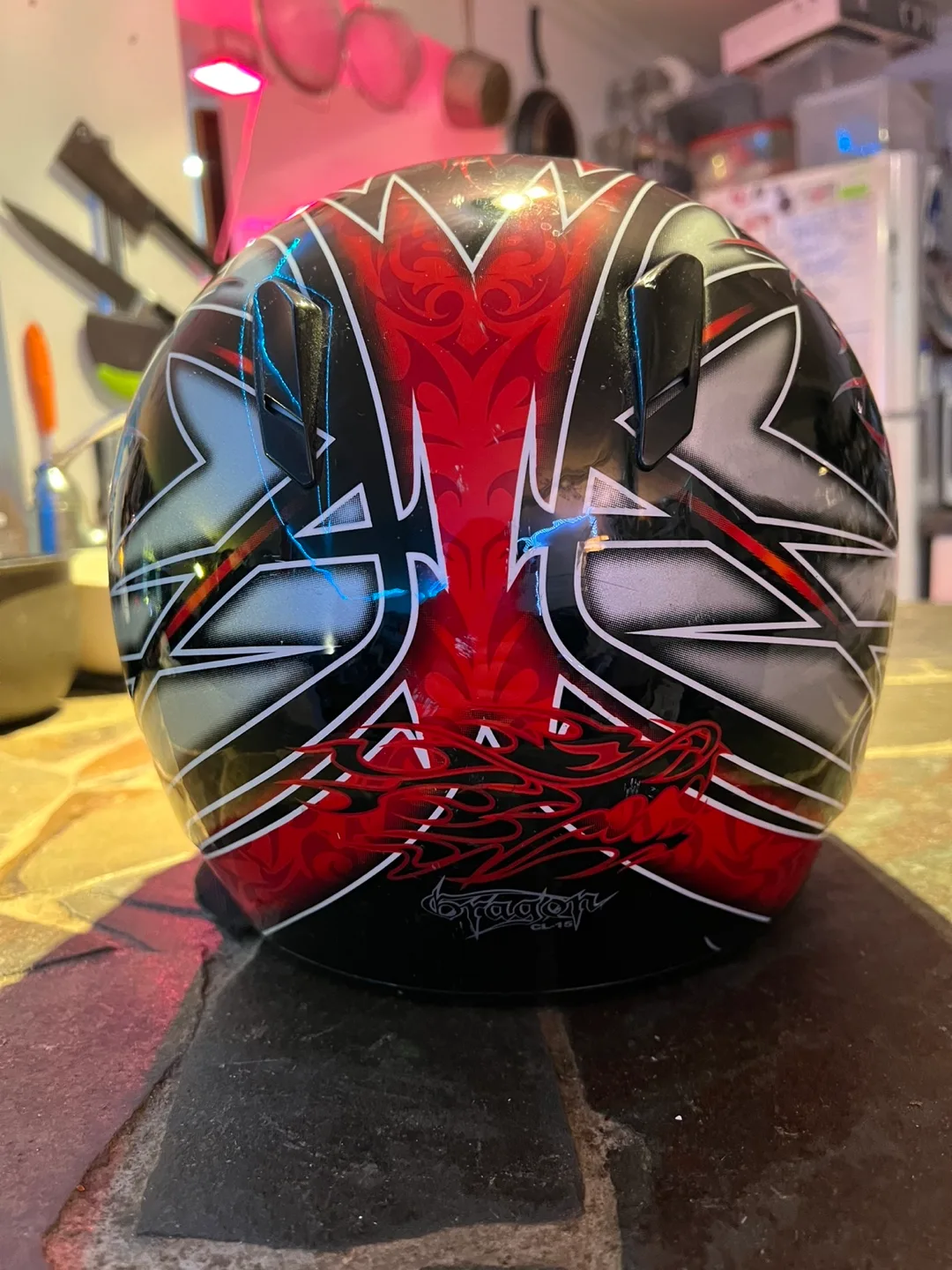 HJC Red Dragon CL-15 Full Face Motorcycle Helmet (Medium)(EUC) image indicator(4)