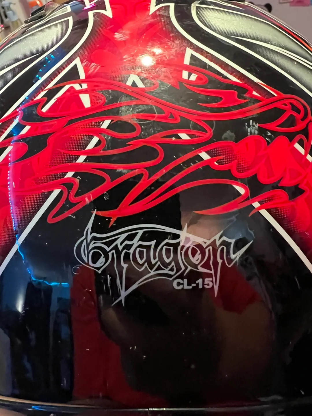 HJC Red Dragon CL-15 Full Face Motorcycle Helmet (Medium)(EUC) image indicator(5)