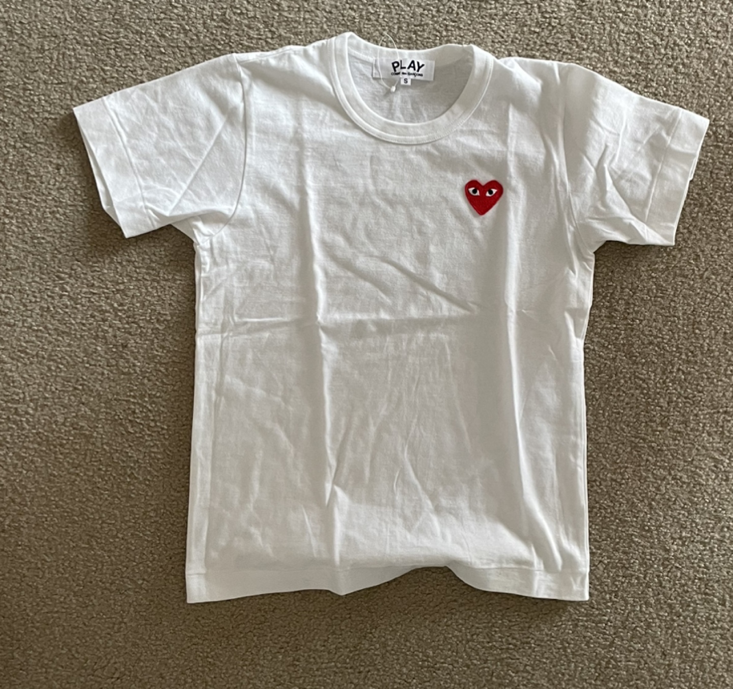 Comme des Garçons PLAY White T-Shirt Size Small
