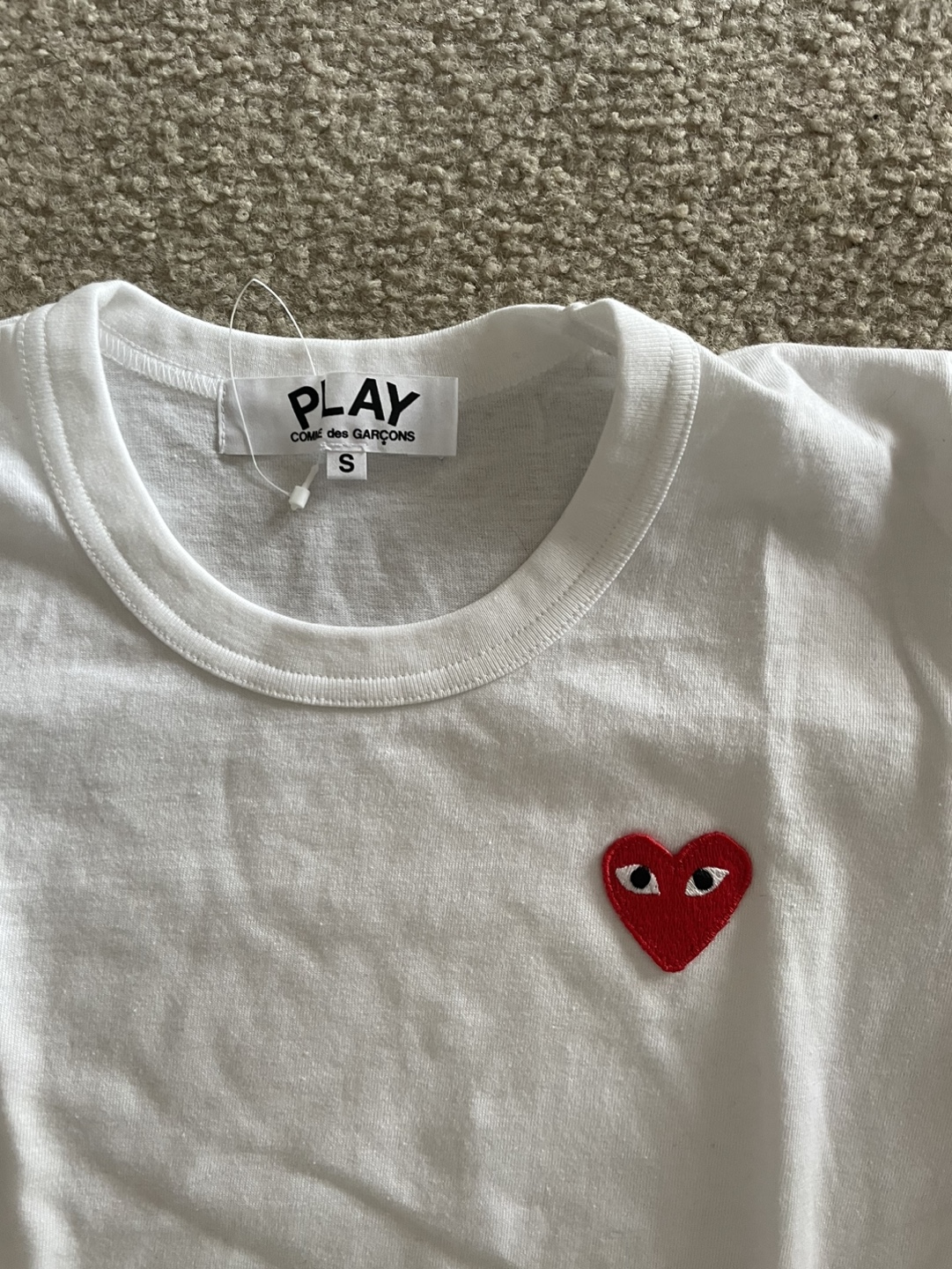 Comme des Garçons PLAY White T-Shirt Size Small - photo 2