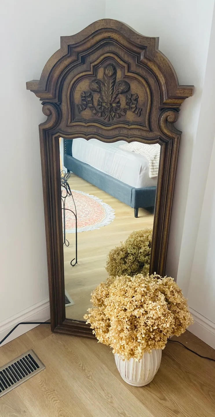 Ornate Detailed Carving Framed Mirror image indicator(3)