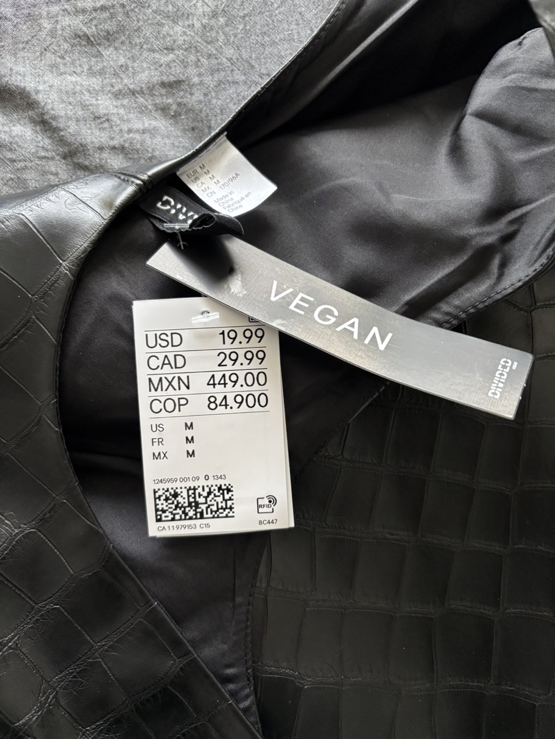 H&M Divided Vegan Leather Mini Dress. (New) Size Medium - photo 4