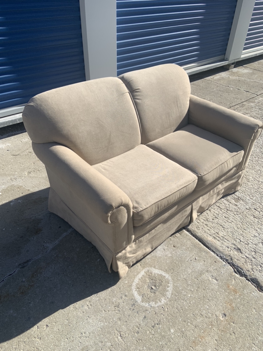 Beige Loveseat