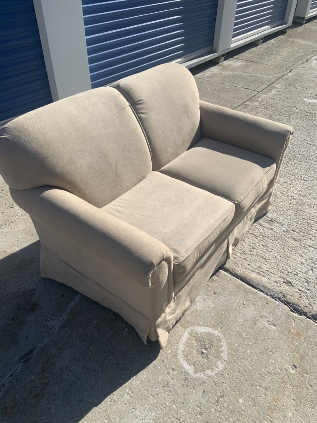 Beige Loveseat - photo 2