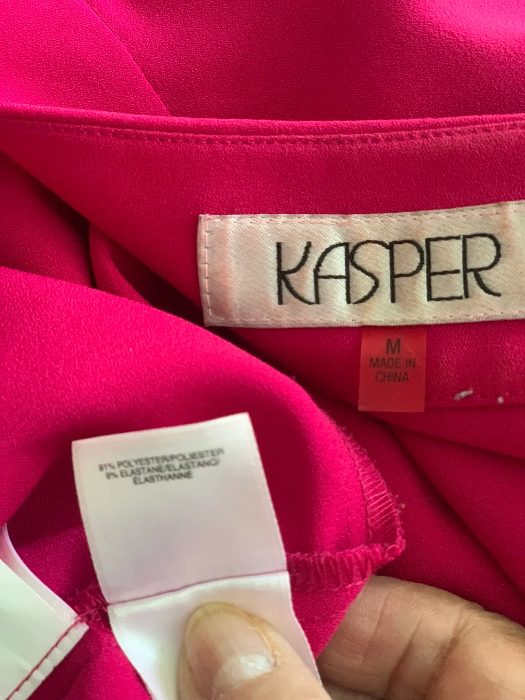 Kasper Sleeveless Pink Blouse, Size M image indicator(7)
