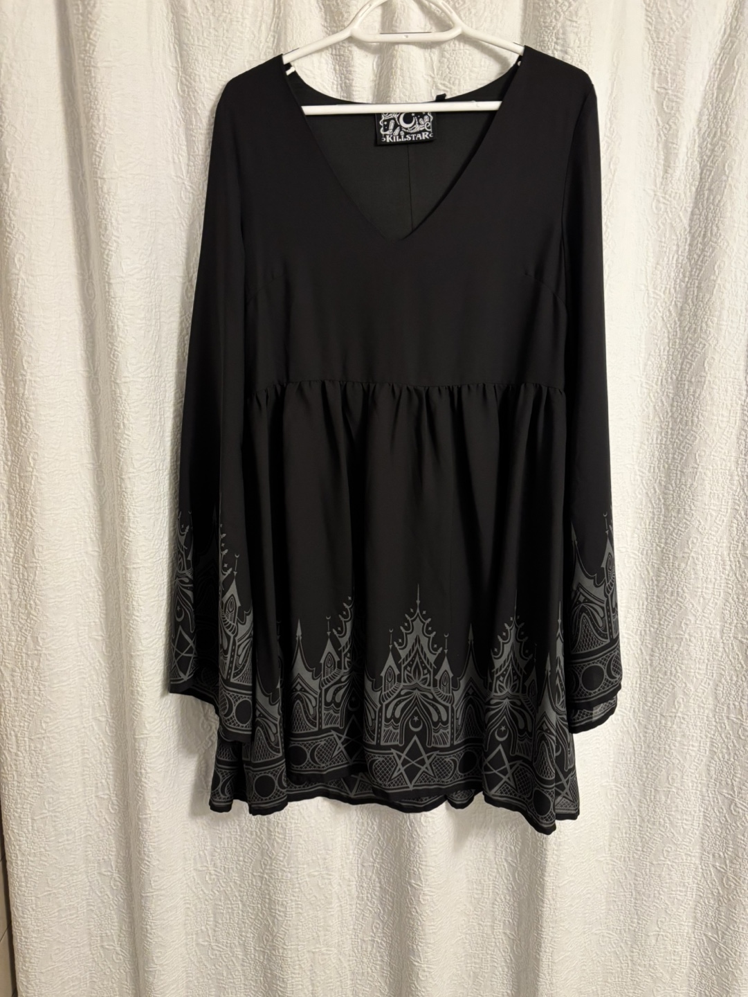 Killstar Black Gothic Mini Dress Size M