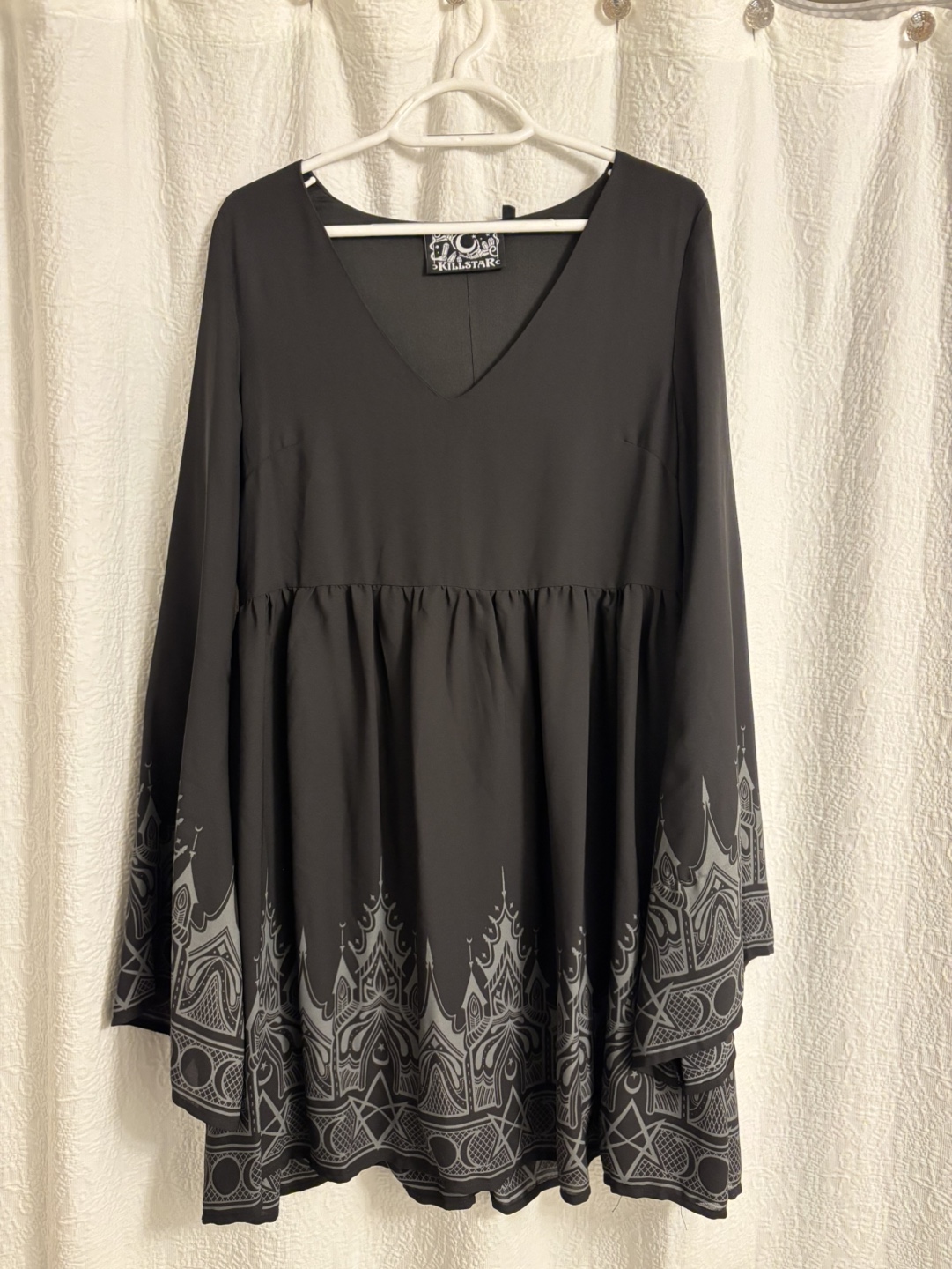 Killstar Black Gothic Mini Dress Size M - photo 5