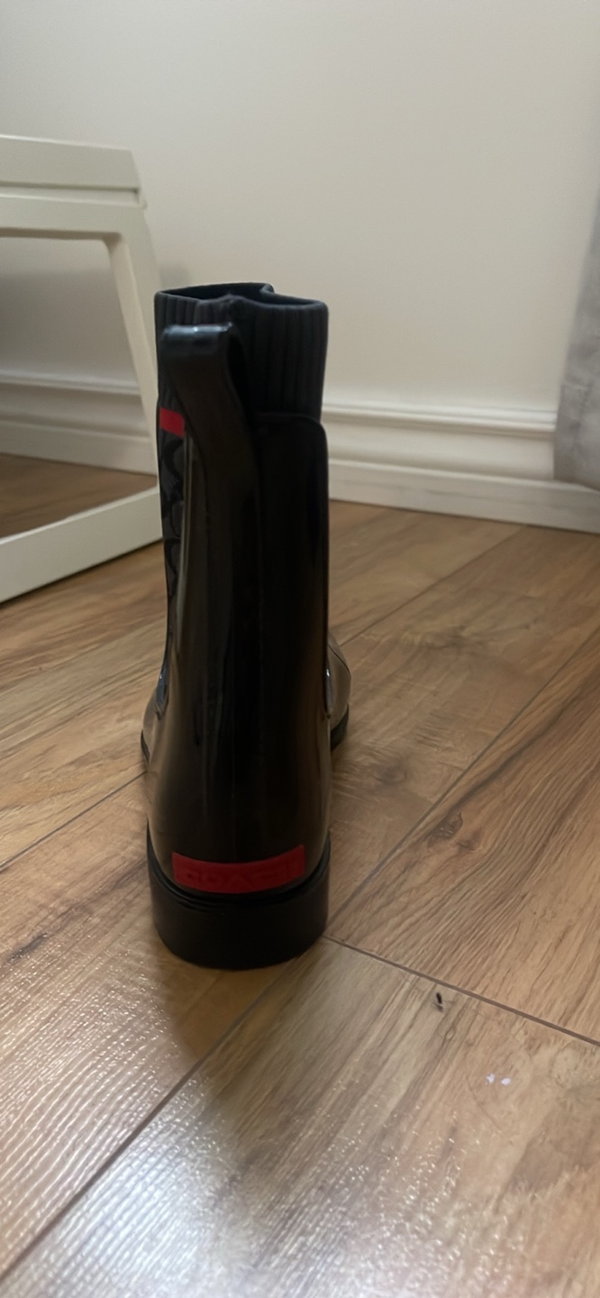 Coach Black Rain Boots Size 7 - photo 3