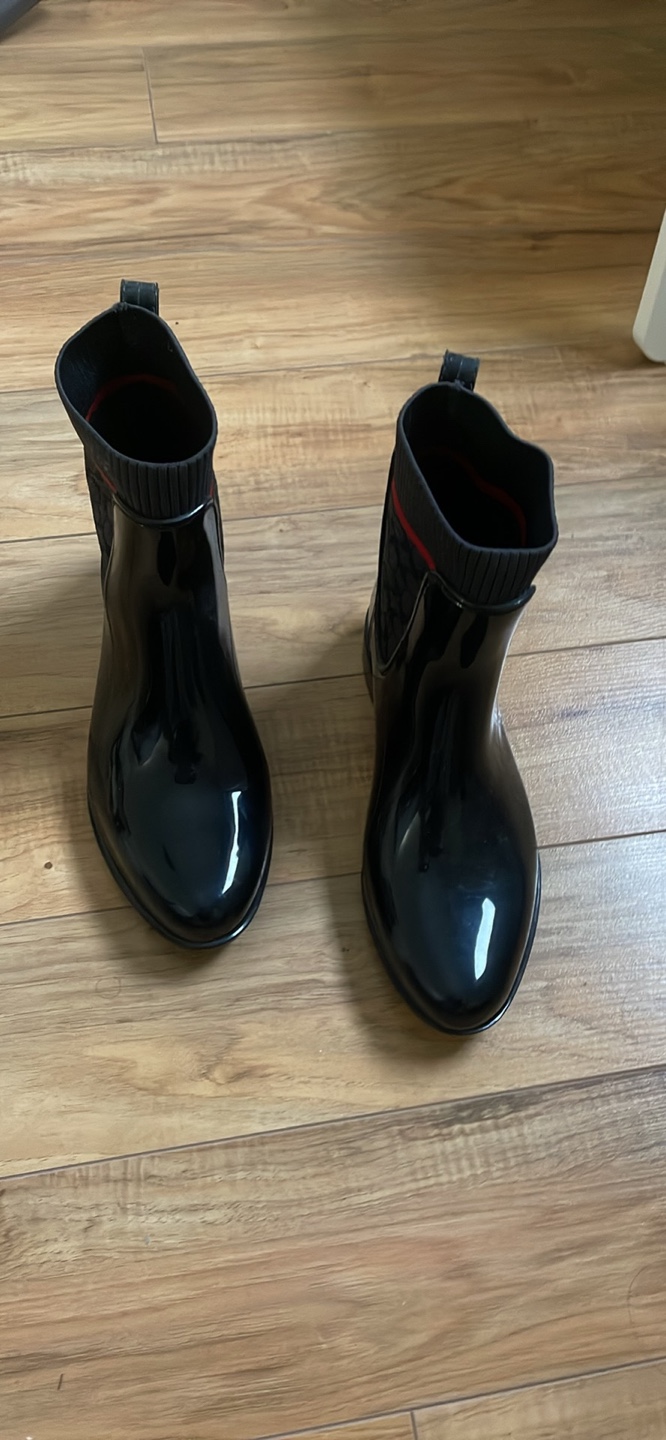 Coach Black Rain Boots Size 7 - photo 5