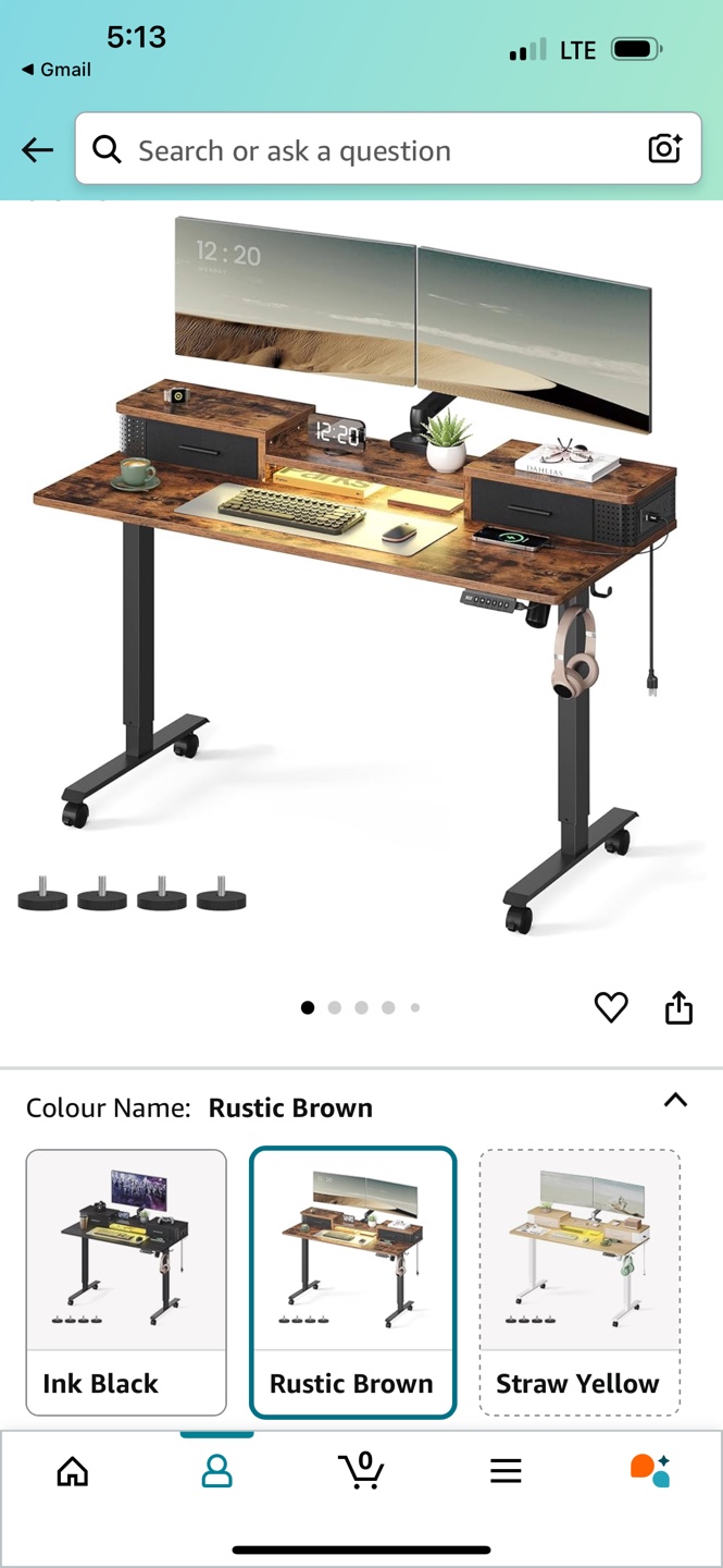 Electric Standing Desk – $200 (Like New)