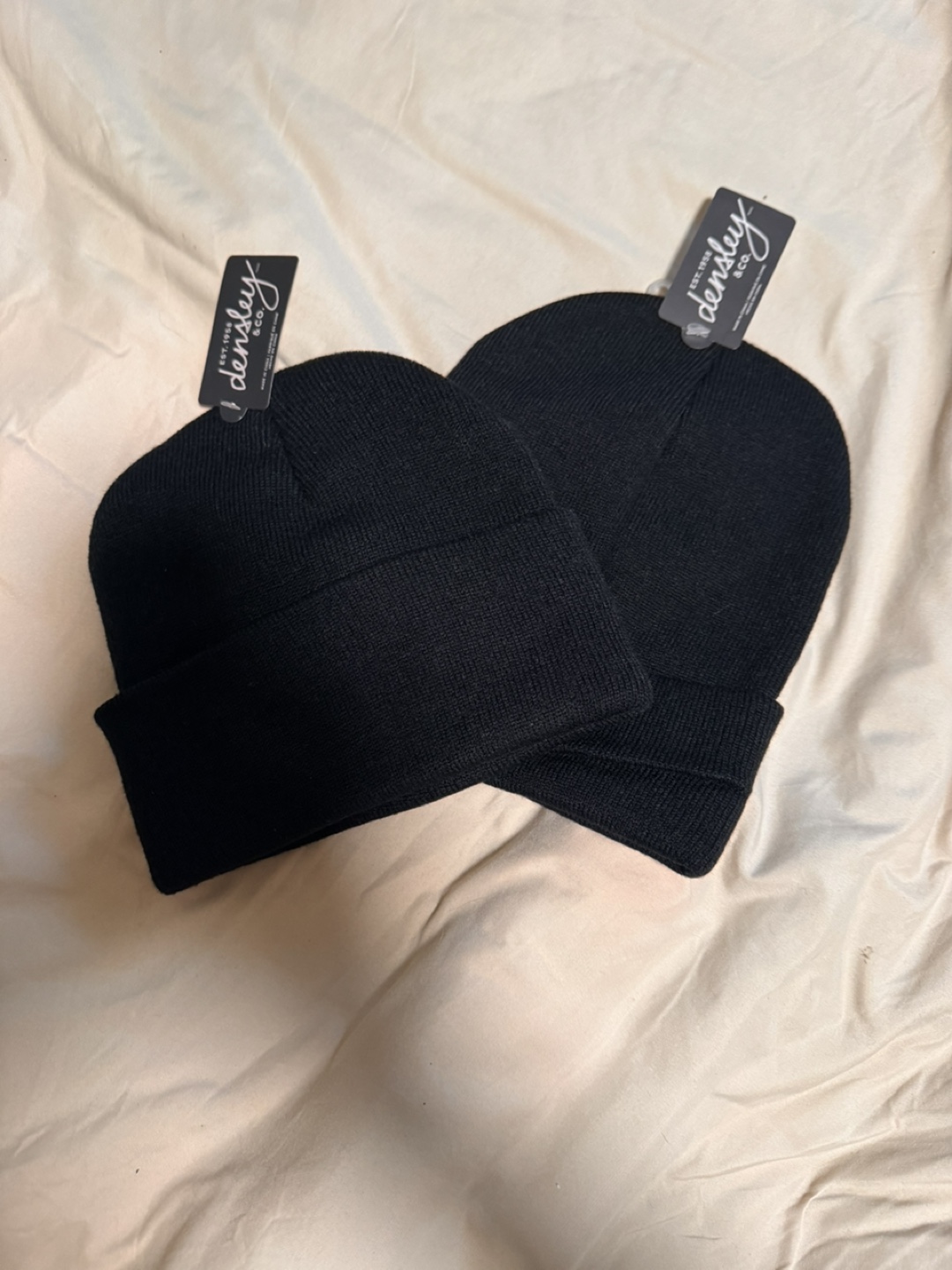 Two Black Densley & Co. Knit Beanies