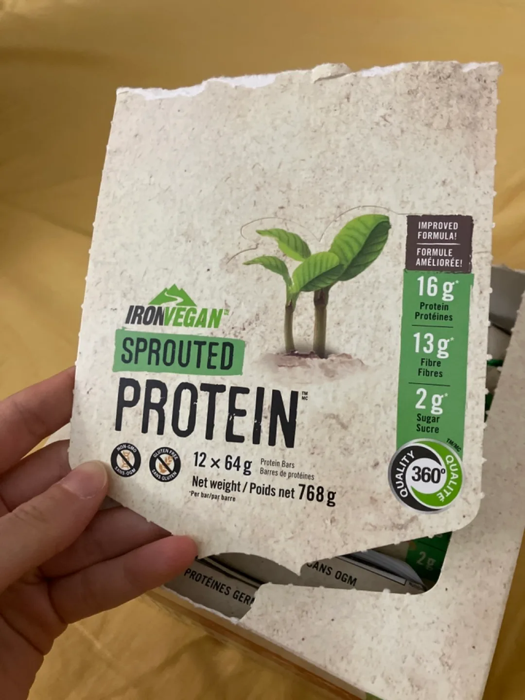 6 Sweet & Salty Caramel Iron Vegan Sprouted Protein Bars image indicator(2)