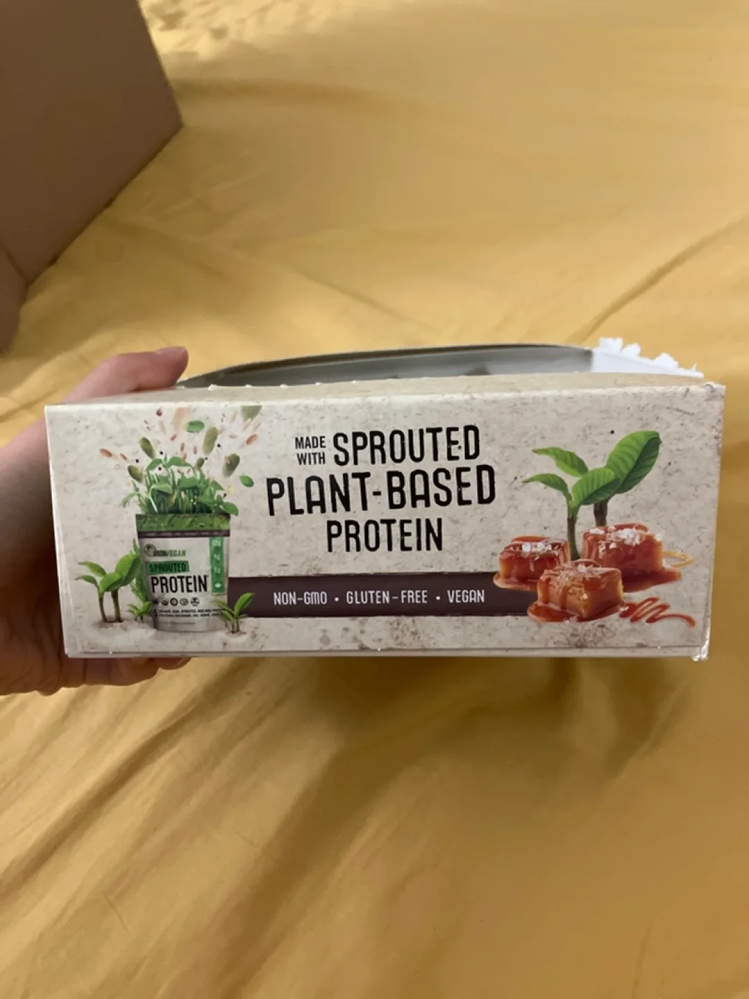 6 Sweet & Salty Caramel Iron Vegan Sprouted Protein Bars image indicator(4)