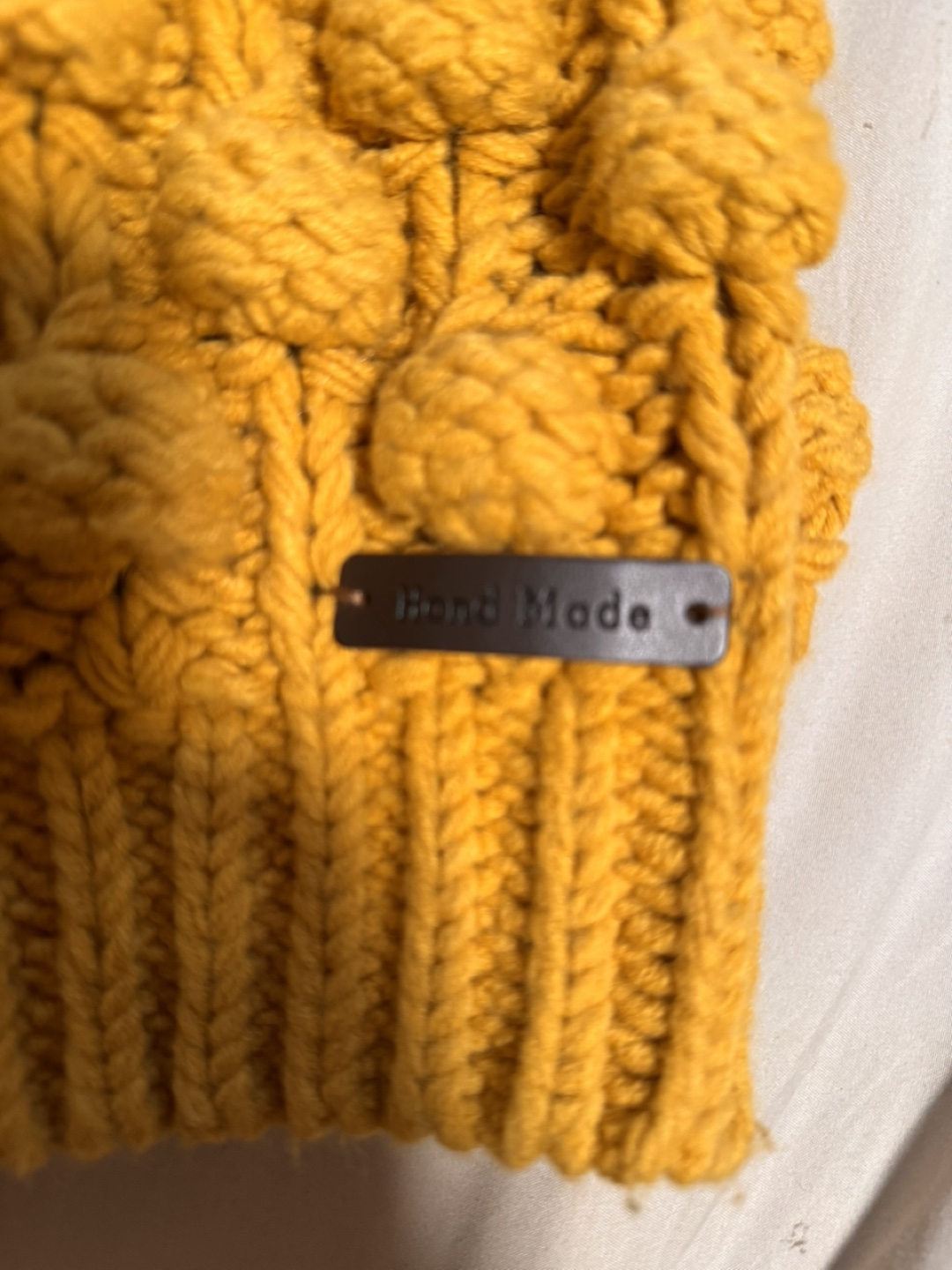 Mustard Yellow Bobble Knit Cardigan