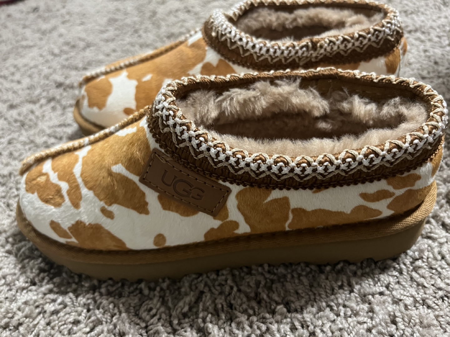 UGG Cow Print Slippers