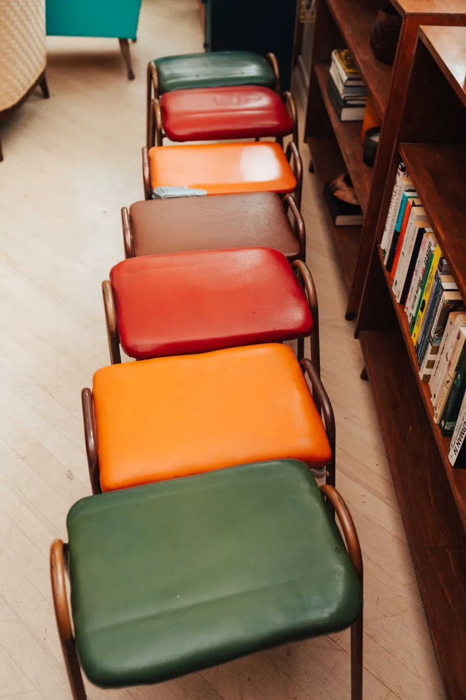 MCM Vintage Stacking Stools 🧡❤️🤎 Set of 7 thumbnail
