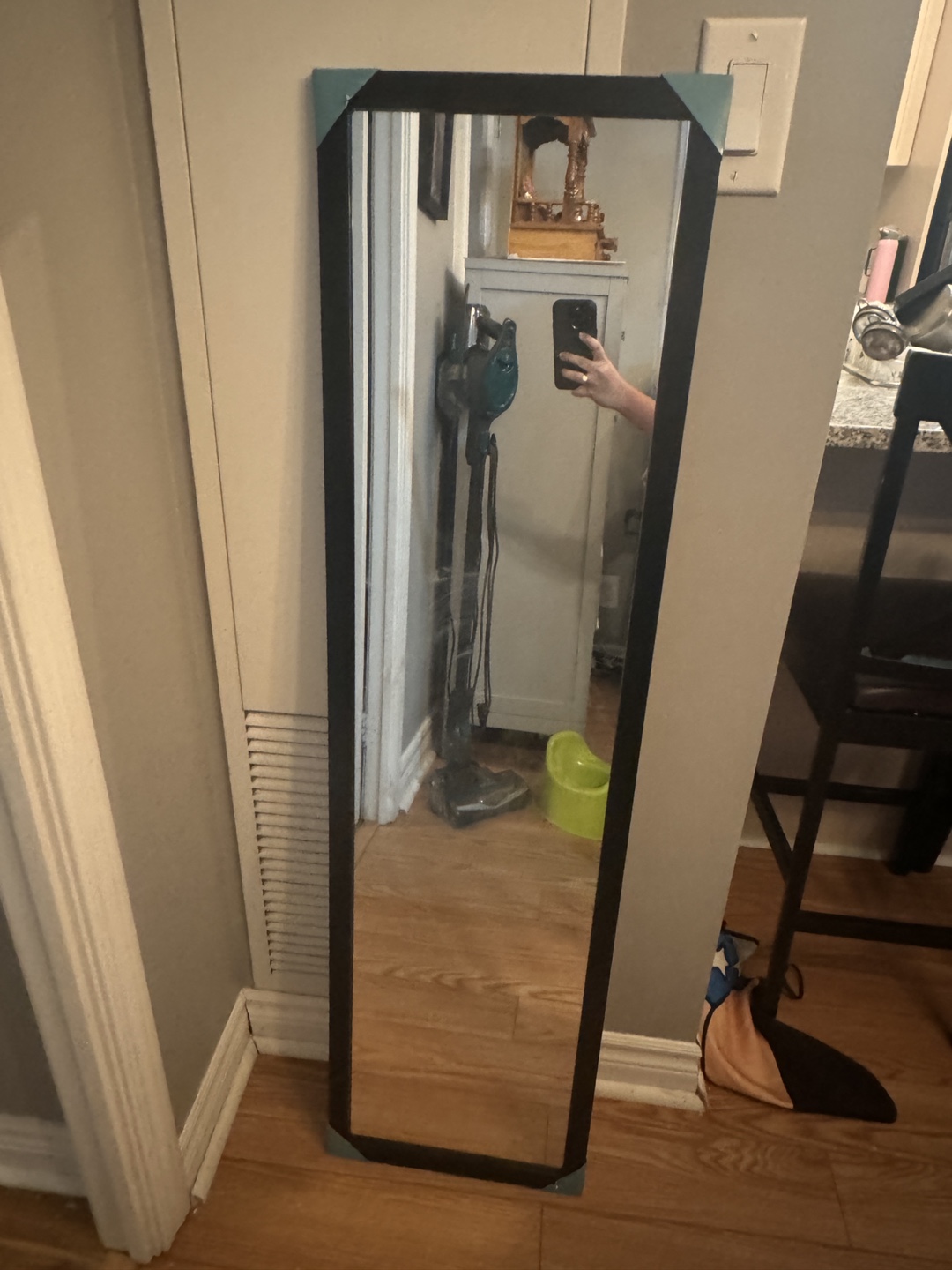 Full Length Mirror with Black Frame